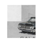 1962 Galaxie 500XL Classic Car Illustration throw blanket