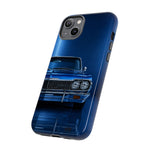 Blue Impala 1964 Phone Case, Classic Lowrider Tough Cover for Classic Car Fans