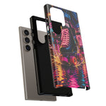 Neon Roller Skates Tough Case | Retro 80s Skate Night Phone Cover