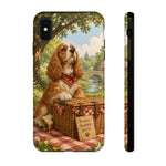 Cocker Spaniel Picnic Scene phone case | vintage dog art