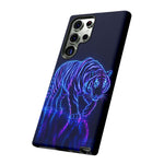 Neon Blue Tiger phone case | tough protective cover