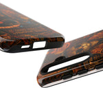 DJ Cat Phone Case, Glowing Turntables Folk Art Cover