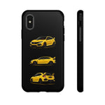 Yellow Type R Sports Car Phone Case Tough JDM Hot Hatch Multi View Print