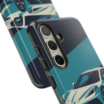 Retro Teal Sports Car C8 phone case | Tough Cases