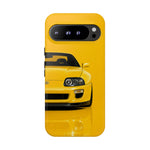 Yellow Supra Phone Case, MK4 90s JDM Legend Tough Protective Cover for Men