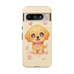 Golden Retriever Heart Eyes Kawaii Pet Dog Art Tough Phone Case