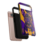 French Bulldog Pop-Art Portrait Tough Phone Case - Purple Gold