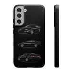 Black 300ZX Sports Car Tough Phone Case - Multi View
