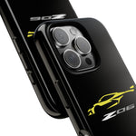 Yellow C8 Z06 Phone Case for Chevy Fans, Tough Protective Cover