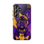 French Bulldog Pop-Art Portrait Tough Phone Case - Purple Gold