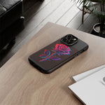 Glitch Rose Neon Phone Case Vaporwave Tough Cover