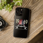 1969 Camaro SS American Flag Tough Phone Case Cover Gift Art