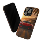 C8 ZR1 Corvette Phone Case, Red Foggy Coastal Road Cover
