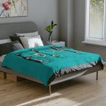 1964 C10 Custom Pickup Blanket | Vintage Teal Truck Microfiber Throw