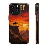 Western Sunset Cowboy Phone Case | Rugged Protective Cover