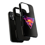 Synthwave Sunset Triangle Phone Case Retro Vaporwave Case