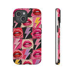 Pop Art Lips and Lightning Bolt Phone Case