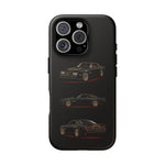 Trans Am Phone Case Black Gold, Three-View Vector Tough Cover