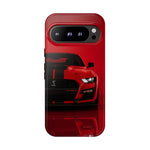 Red Mustang Art Phone Case, GT500 American Muscle Car Tough Cover