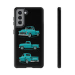 Turquoise 1955 Stepside Pickup Truck Tough Phone Case - 3 View