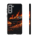 Black Charger Classic Muscle Flames Tough Phone Case Cover Gift