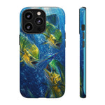 Mahi Mahi School Phone Case, Dorado Fish Frenzy Cover for Anglers
