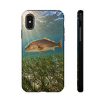 Redfish Phone Case, Seagrass Flat Underwater Art Cover