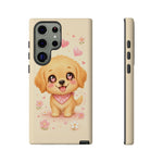 Golden Retriever Heart Eyes Kawaii Pet Dog Art Tough Phone Case