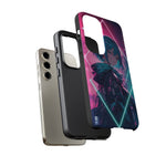 Anime Girl Phone Case Teal, Neon Kanji Calm Gradient Tough Cover