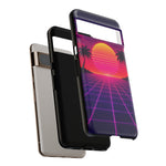 Classic Grid Sunset Vaporwave Art Tough Phone Case