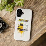 Z06 Corvette Phone Case, Yellow Sketch Reveal Chrome Cover