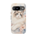 Ragdoll Cat Blue Eyes Soft Watercolor Art Tough Phone Case