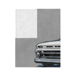 1964 Chevy C10 Custom Pickup Truck Illustration Blanket | Velveteen Throw