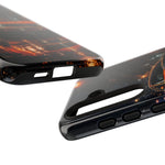 Orange Cuda Phone Case, Rainy City Night Muscle Car Tough Cover
