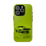 Green Cuda Muscle Car phone case for Gear Heads