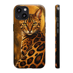 Bengal Cat Wild Spots Gold Art Tough Phone Case