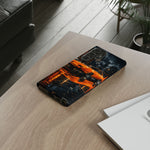 Orange Daytona Phone Case, Rainy City Night Muscle Car Tough Cover