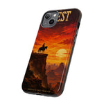 Western Sunset Cowboy Phone Case | Rugged Protective Cover