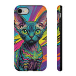 Devon Rex Cat Elf Pixie Pop Art Tough Phone Case
