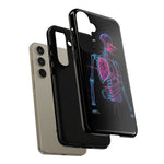 Neon Anatomical Skeleton Phone Case | Internal Displacement Art
