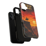 Western Sunset Cowboy Phone Case | Rugged Protective Cover