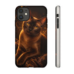 Burmese Golden Sable Portrait Art Tough Phone Case