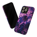Cherry Blossom Neon Night Vaporwave Art Tough Phone Case