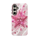 Pink Glitter Star Tough Case | Sparkle Phone Case