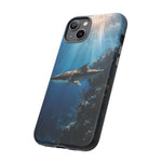 Cobia Reef Phone Case, Shaft of Light Ocean Fishing Tough Cover