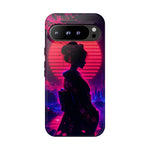 Neon Geisha Silhouette Phone Case | Tough Cover