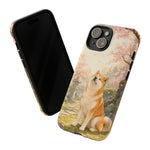 Akita under Cherry Blossoms Dog Breed Phone Case