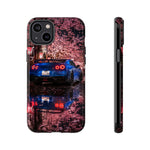 R35 GT-R Cherry Blossom Night Tough Phone Case - Wet Reflection