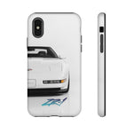 White C4 ZR1 Front View phone case | Car Print Tough Cover for Corvette Owners