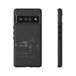 Black Classic C10 Truck Phone Case | Vintage Pickup Reflection, Minimal Auto Design